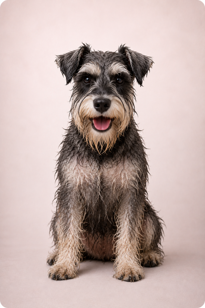 dog rain smell bath and full groom